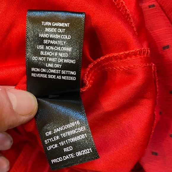 Trixxi Girl Red‎ Black Sheer Dot Party Dress Goth Red Devil Vamp - Juniors XL - Picture 9 of 12